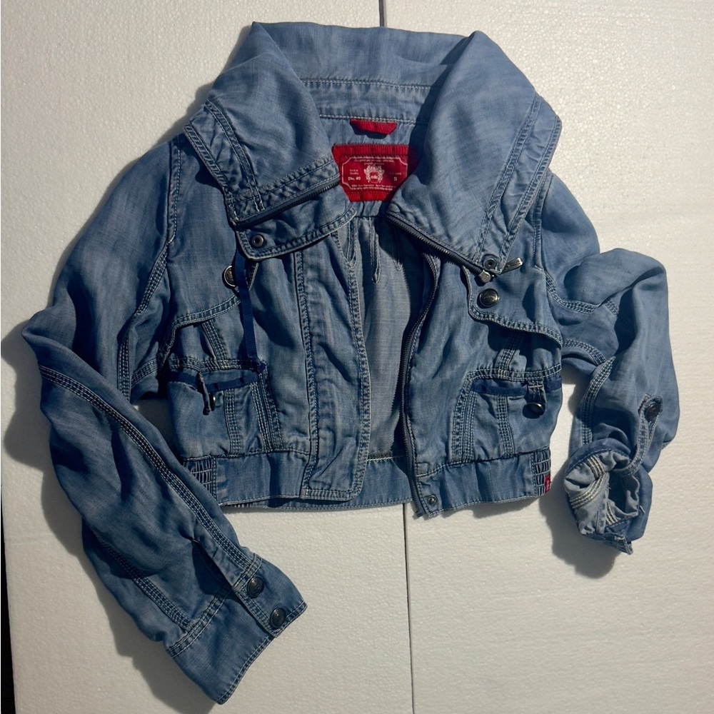 Blue Denim Cropped Jacket edc Size S